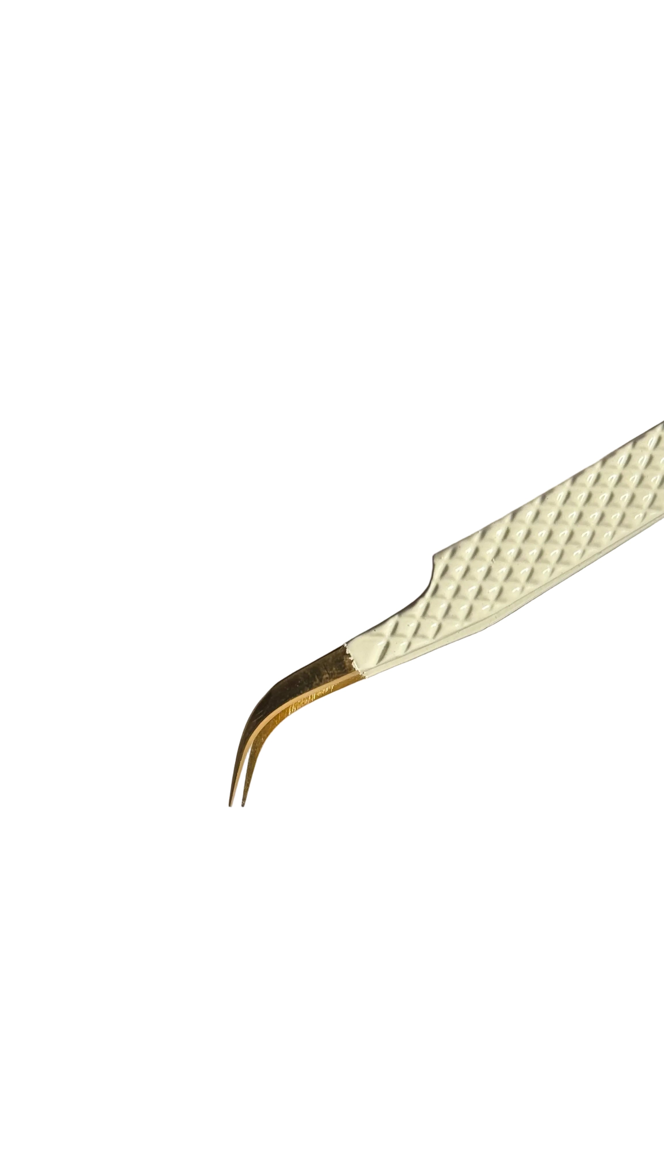Curved Silver Tip Isolation Tweezer