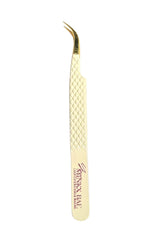Curved Silver Tip Isolation Tweezer